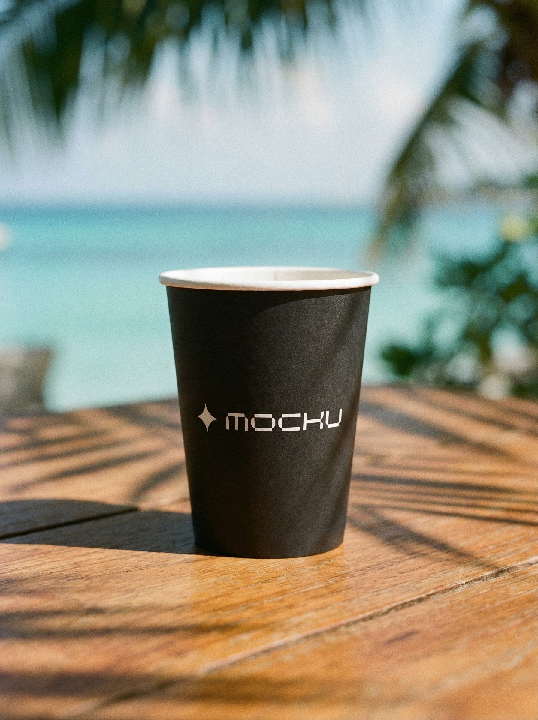 Paper Cup Minimal White mockup