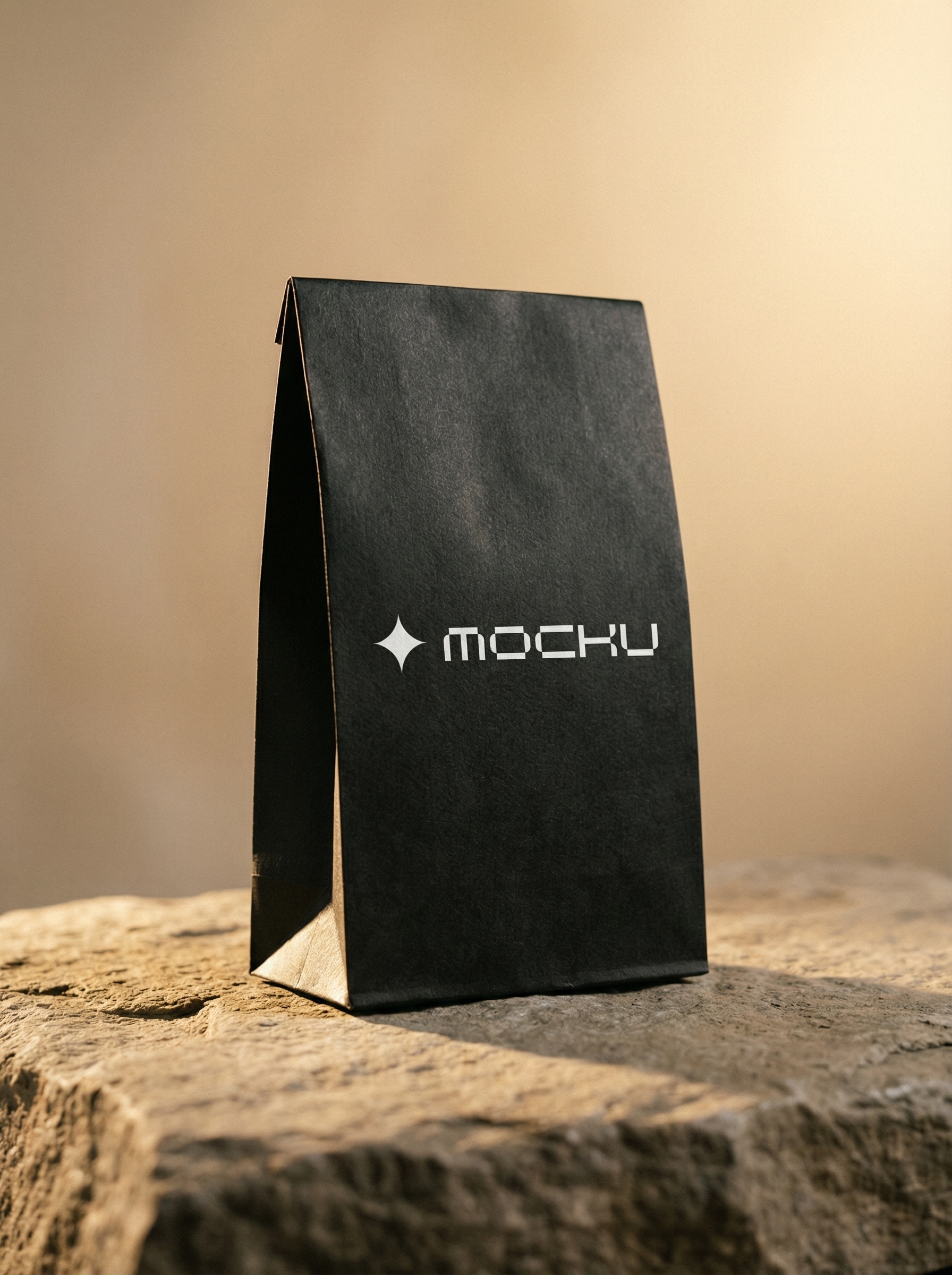 Paper Bag Golden Studio mockup