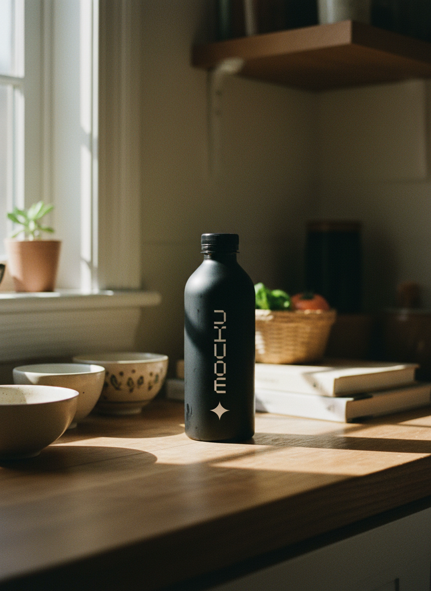 Juice Bottle Kitchen mockup