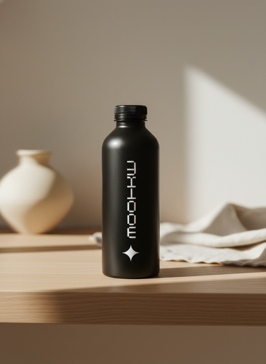Juice Bottle Minimal White mockup