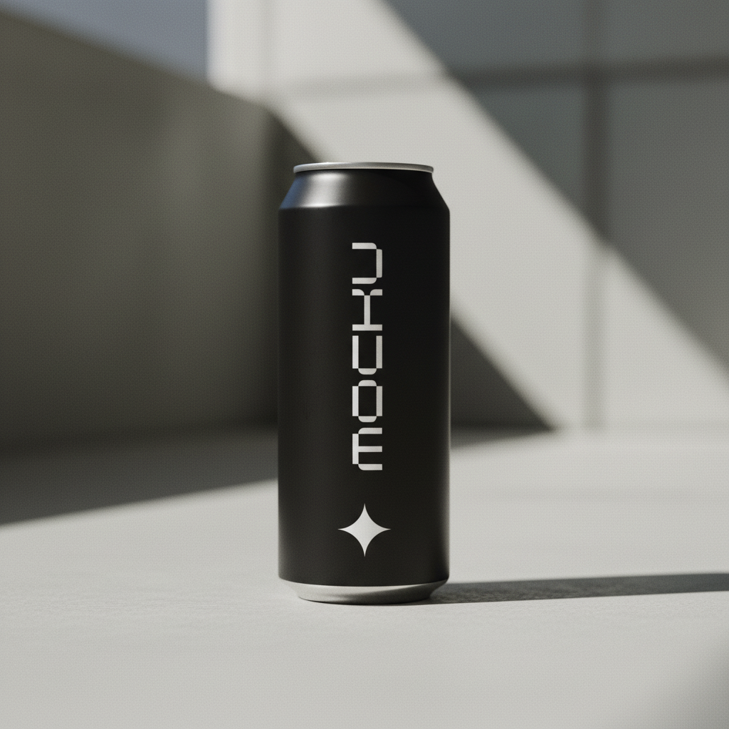 Energy Drink Can Concrete mockup
