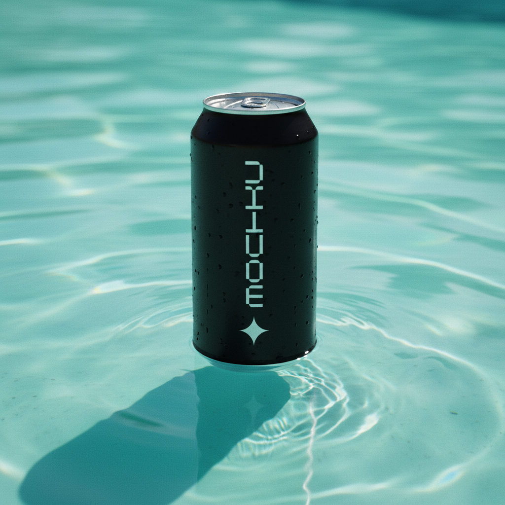 Energy Drink Can Minimal White mockup