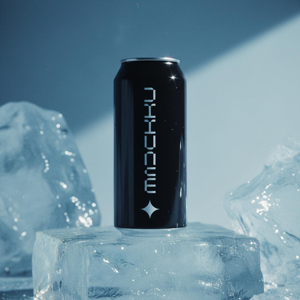 Energy Drink Can Minimal White mockup