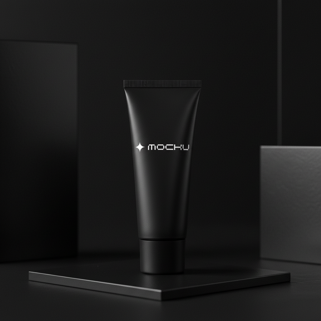 Cosmetic Tube Minimal White mockup