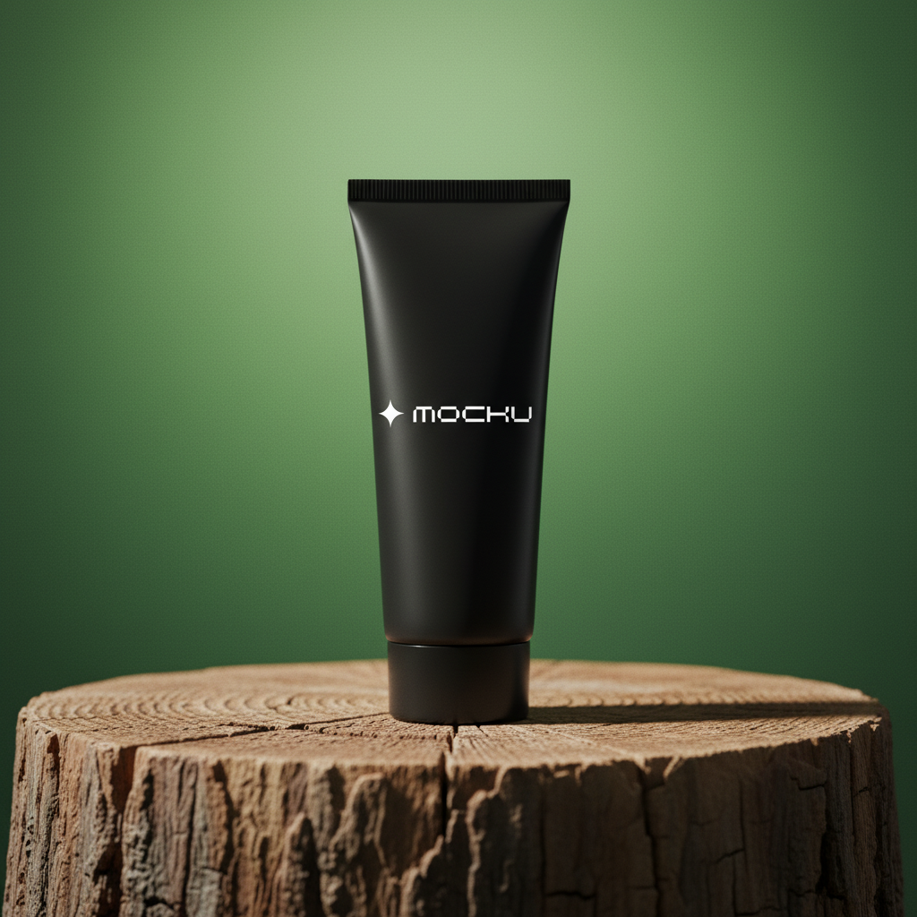 Cosmetic Tube Minimal White mockup