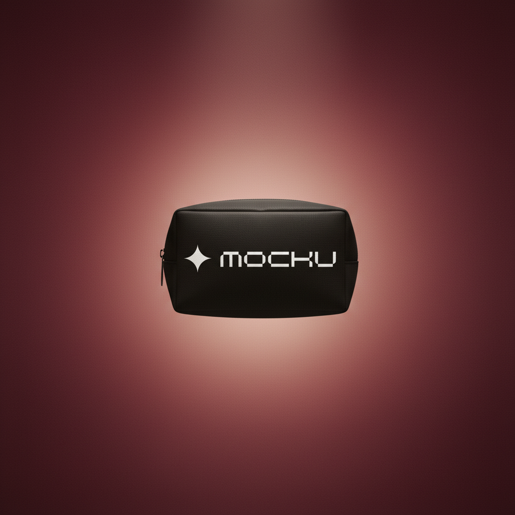 Cosmetic Toiletry Bag Floating Petals mockup