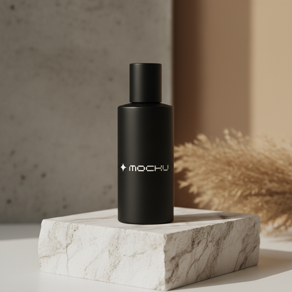 Cosmetic Bottle Minimal White mockup