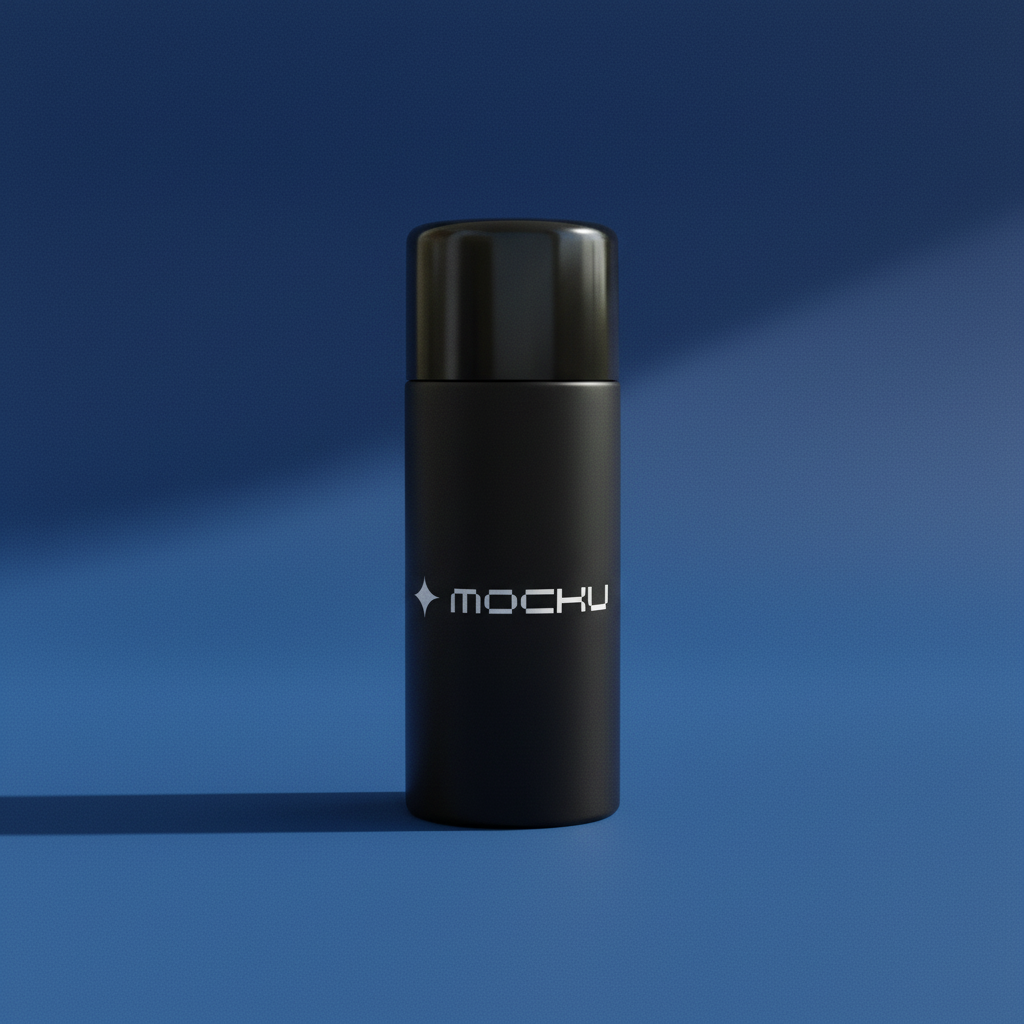 Cosmetic Bottle Minimal White mockup
