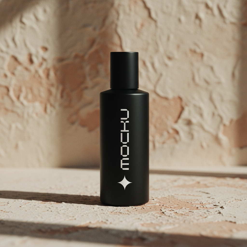 Cosmetic Bottle Minimal White mockup