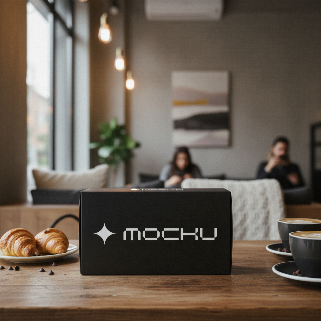 Cookie Box Minimal White mockup