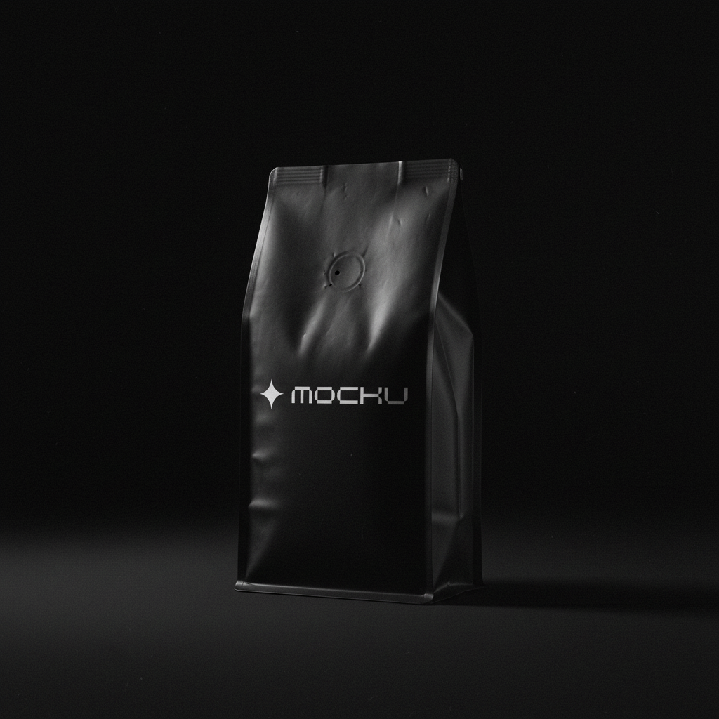 Coffee Bean Bag Minimal Dark mockup