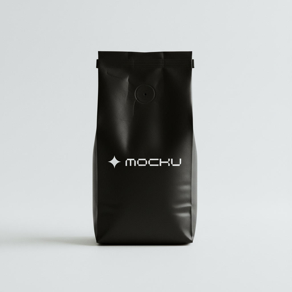Coffee Bean Bag Minimal White mockup