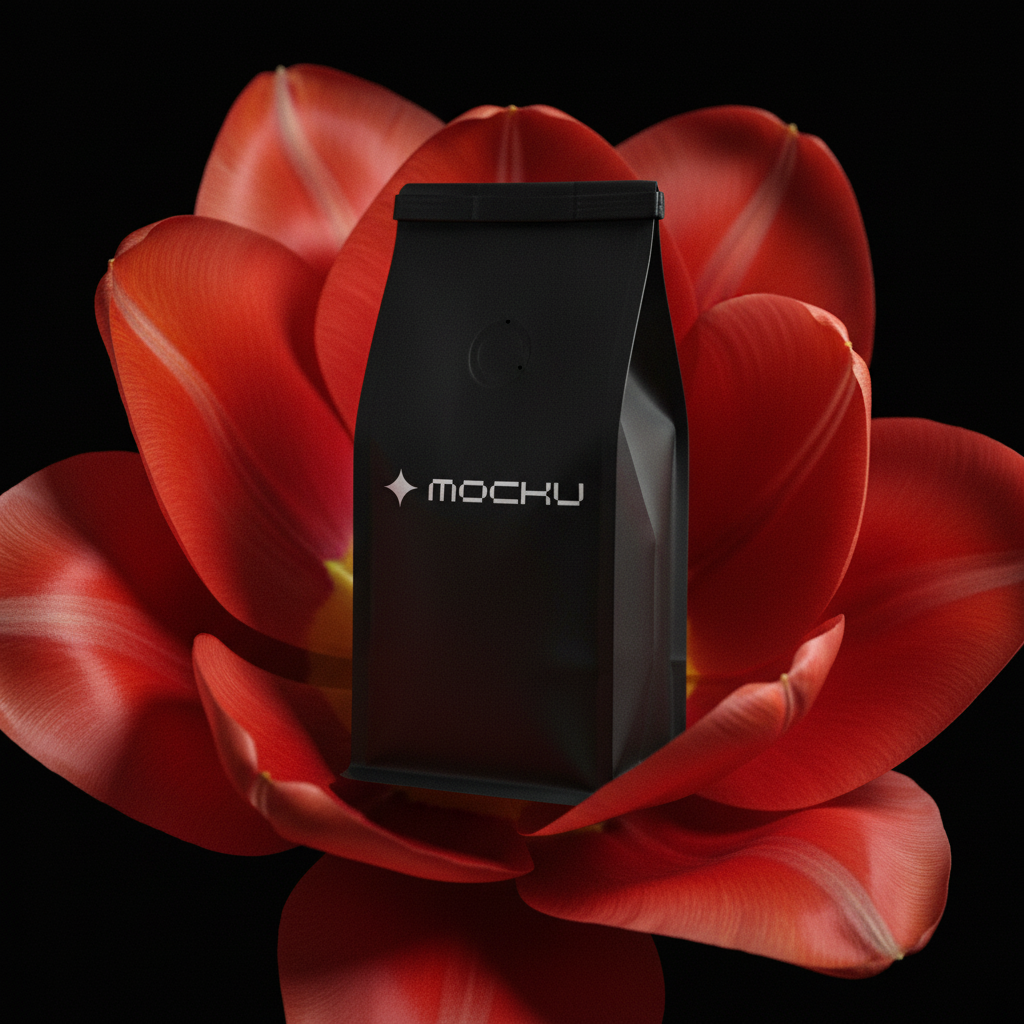 Coffee Bean Bag Minimal White mockup