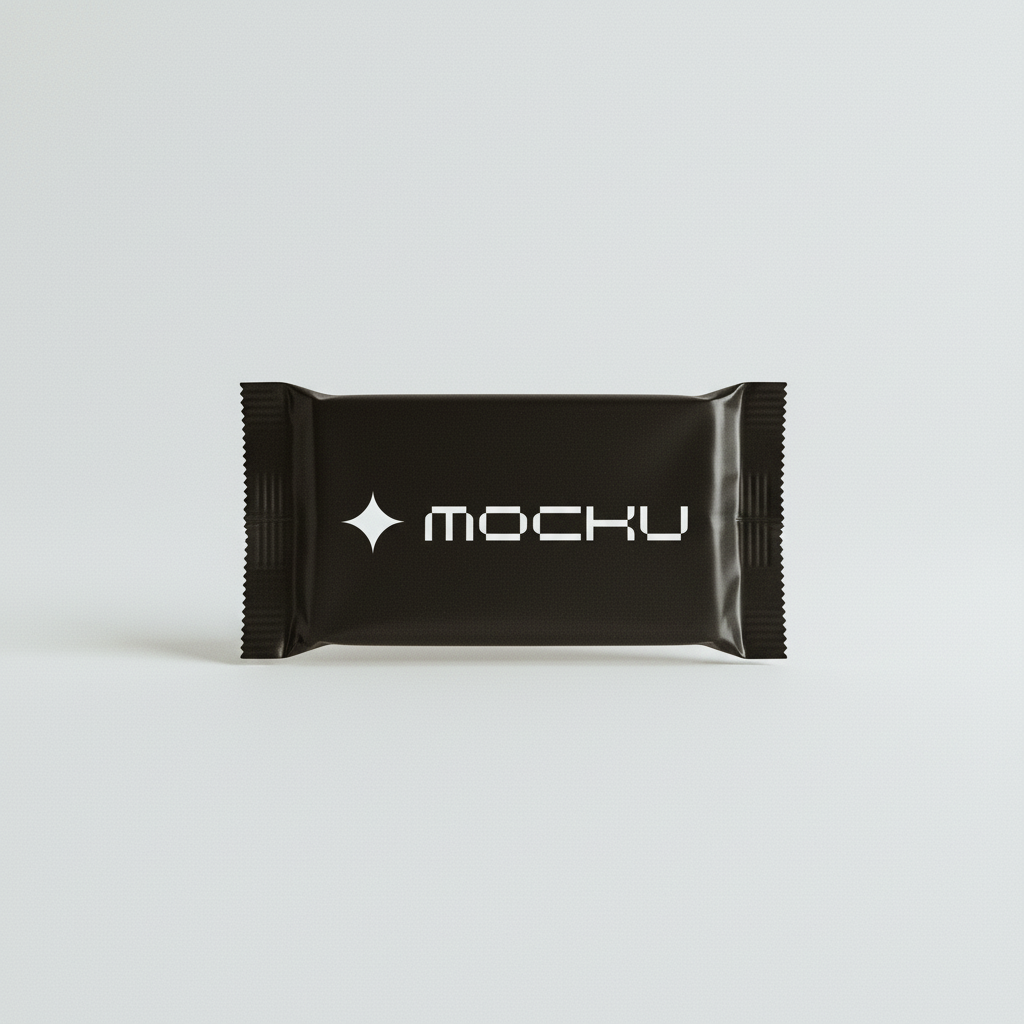Chocolate Bar Wrapper Minimal White mockup
