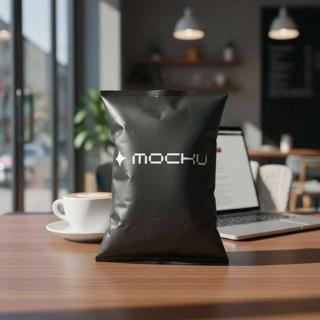 Chips Bag Minimal White mockup