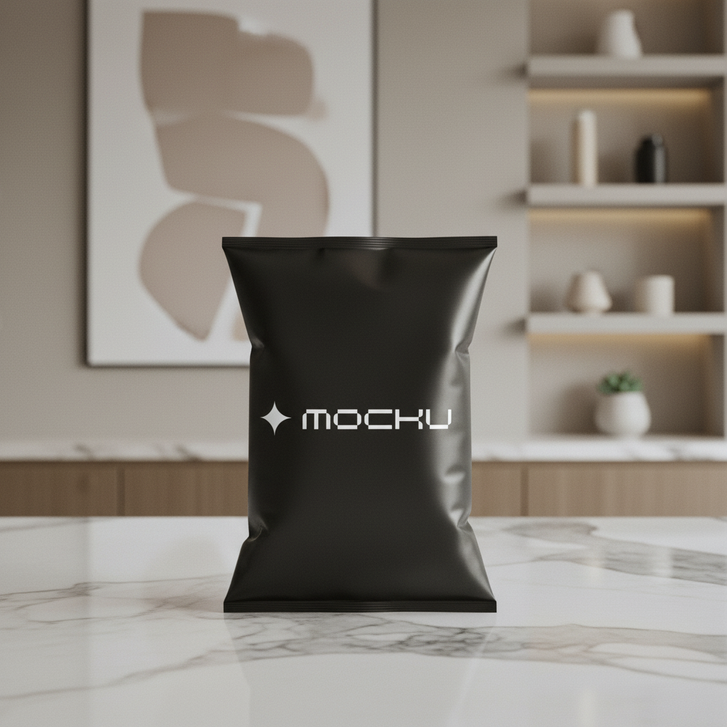 Chips Bag Minimal White mockup