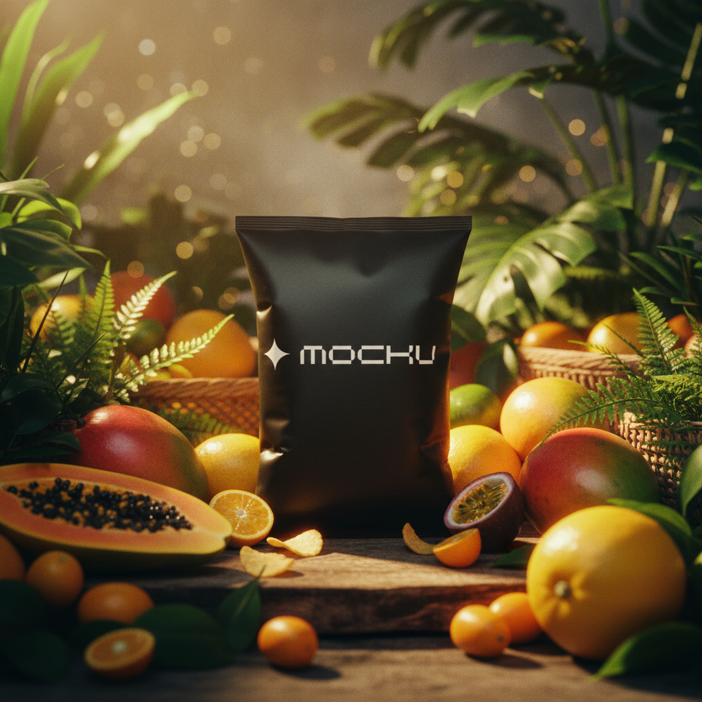 Chips Bag Minimal White mockup