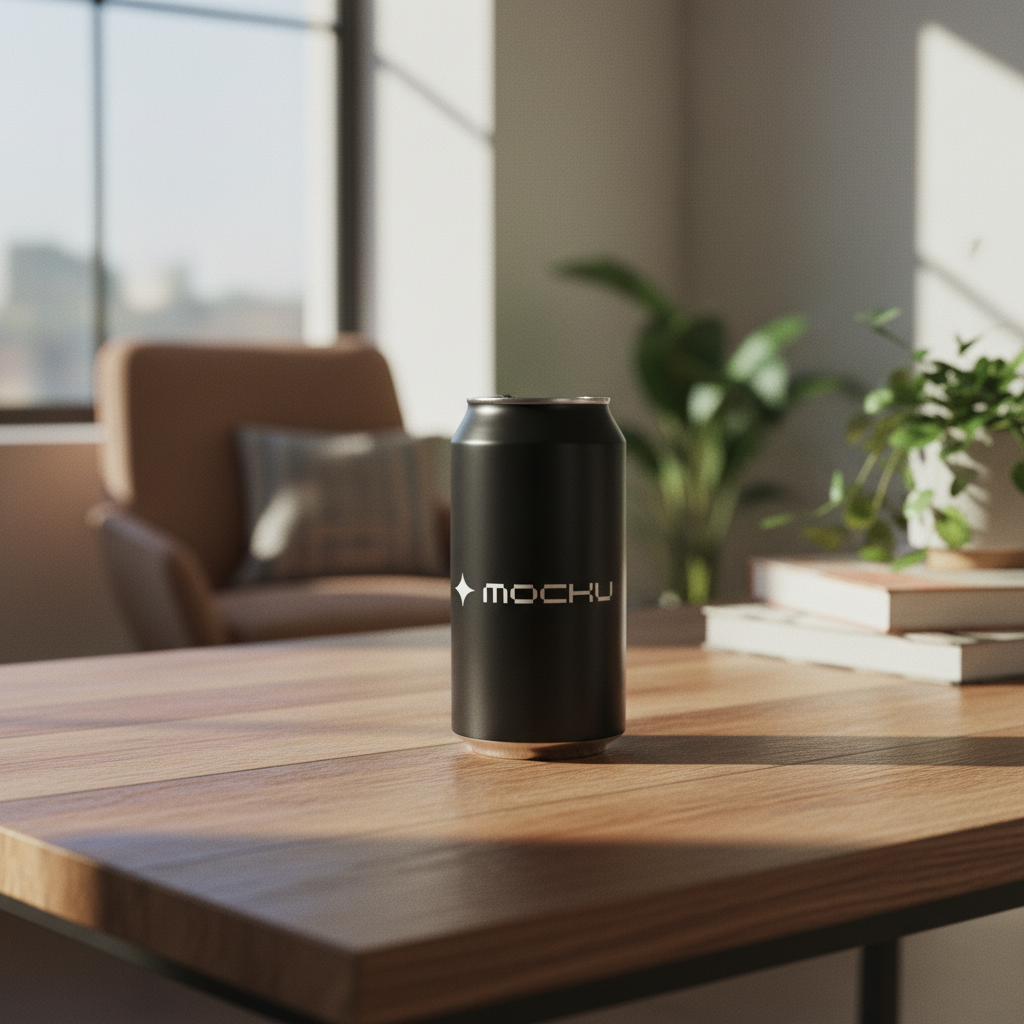 Can Minimal White mockup