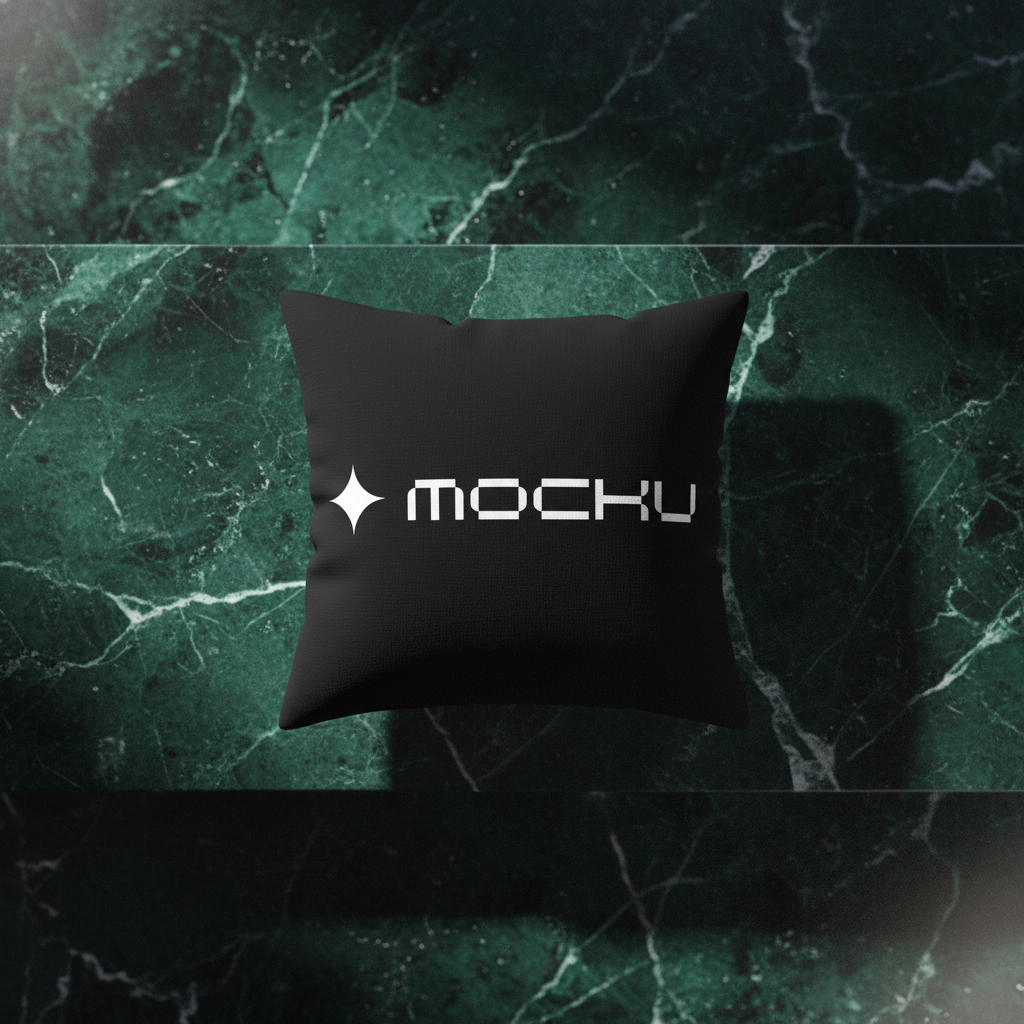 Pillow Emerald Marble Environment mockup