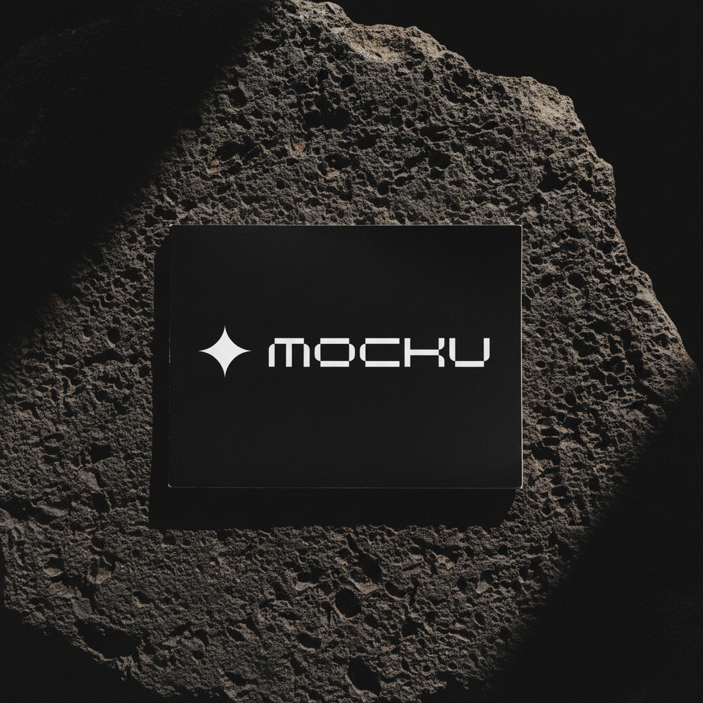 Magazine Volcanic Basalt Contrast mockup