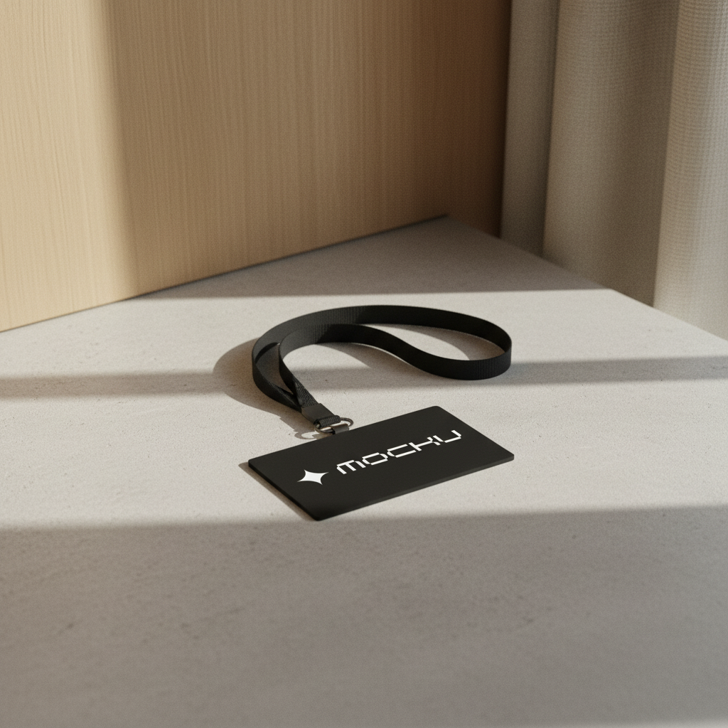 ID Card with Lanyard Creative mockup