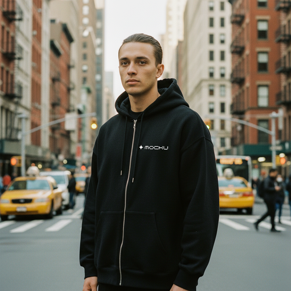 Zip Hoodie Urban mockup