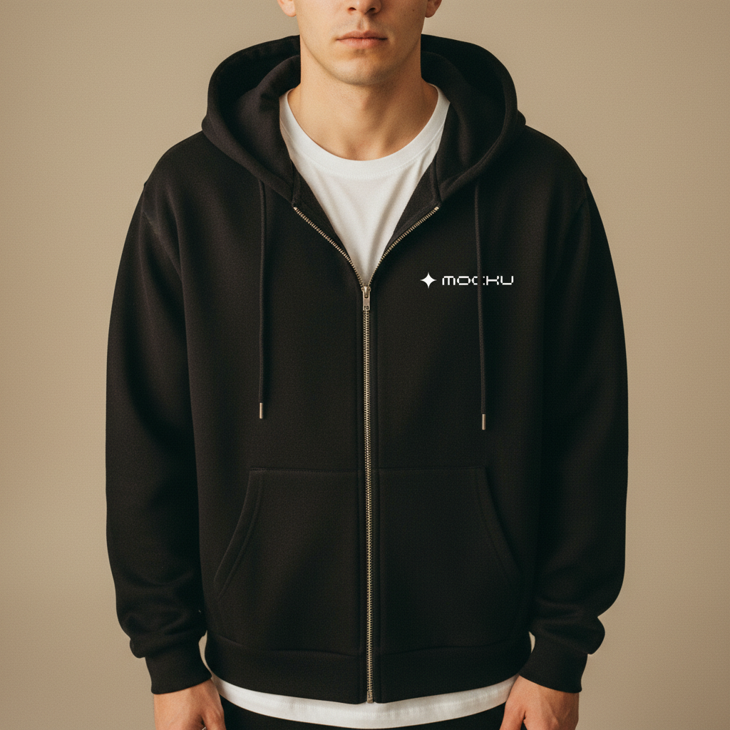 Zip Hoodie Frosted Elegance mockup
