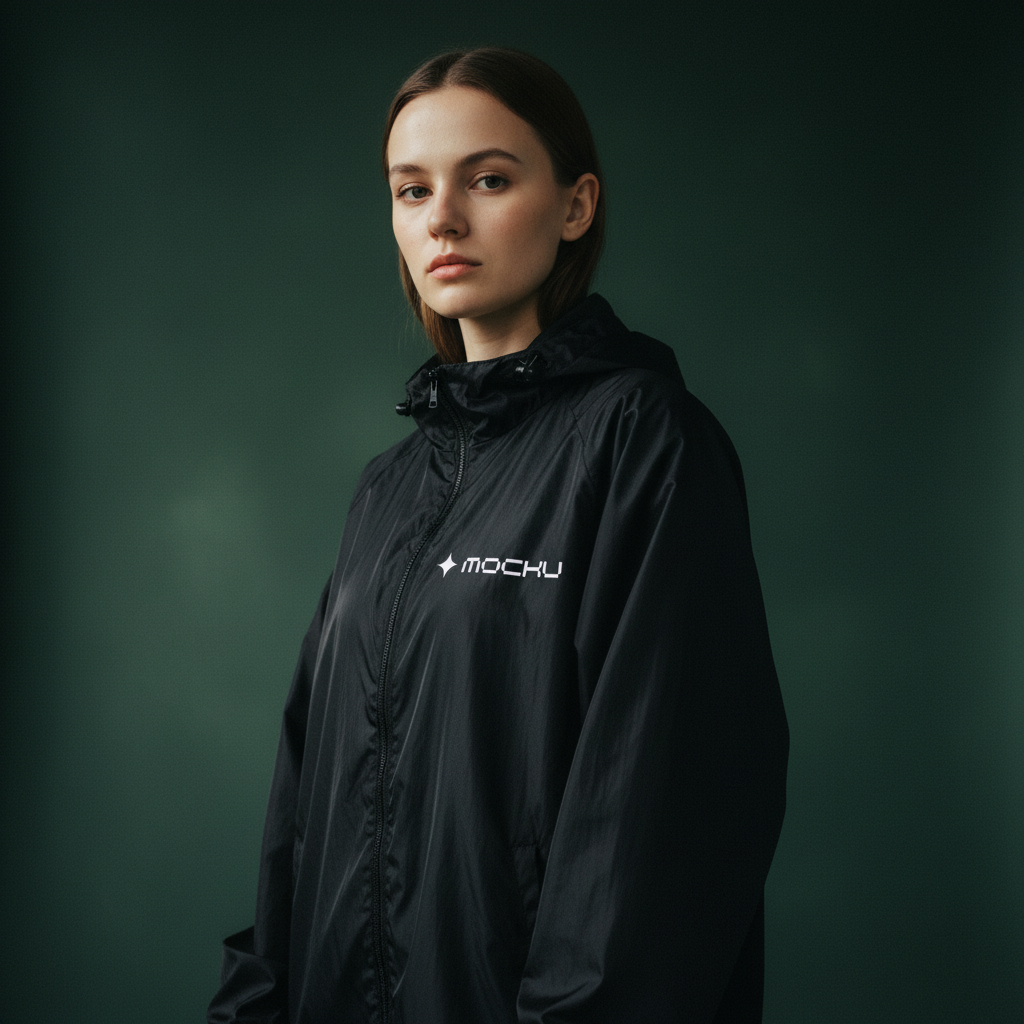 Windbreaker Forest Ink Minimalism mockup