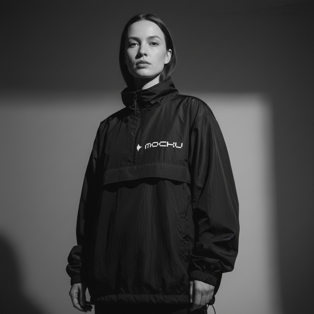 Windbreaker Charcoal Chalk Study mockup