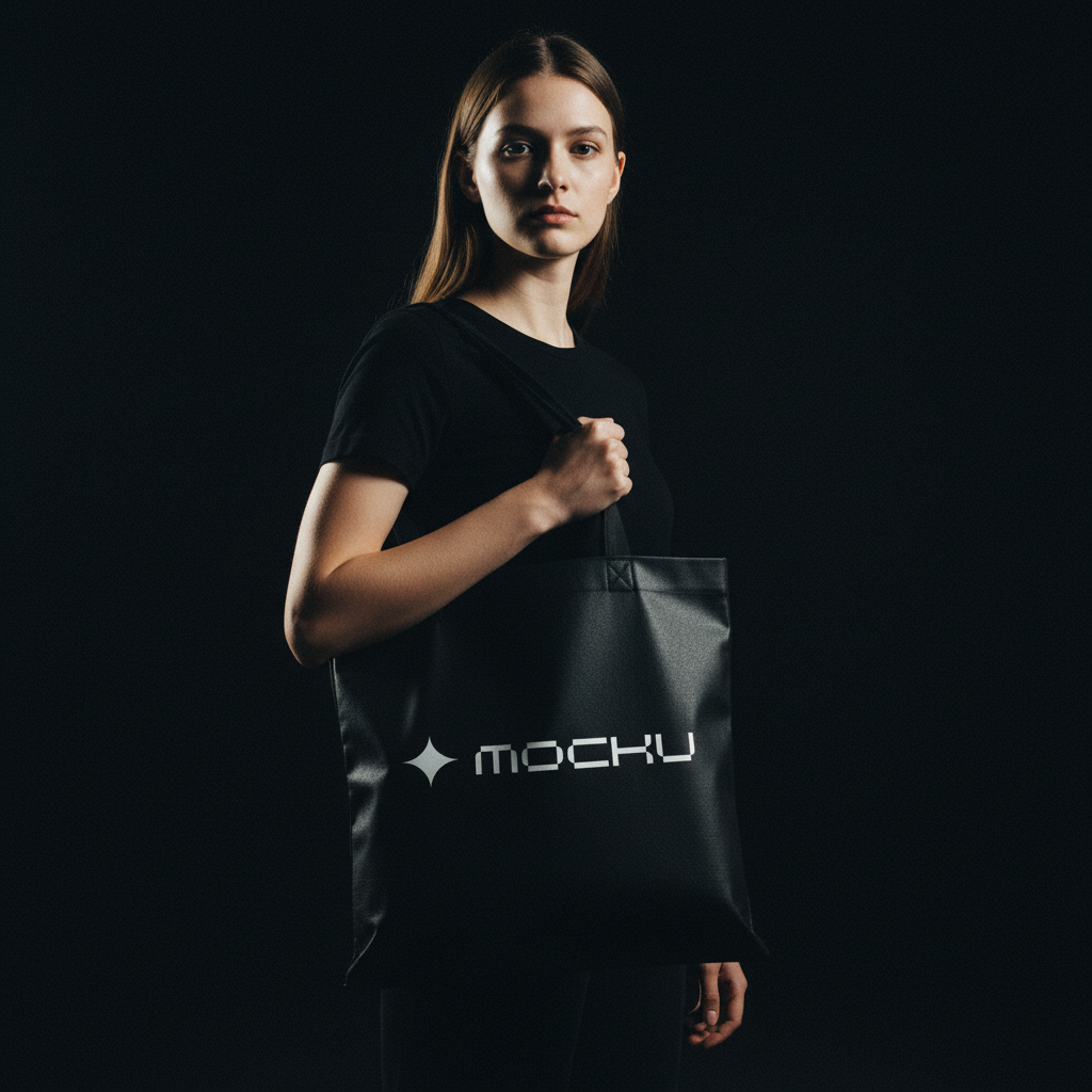 Tote Bag Minimal Dark mockup