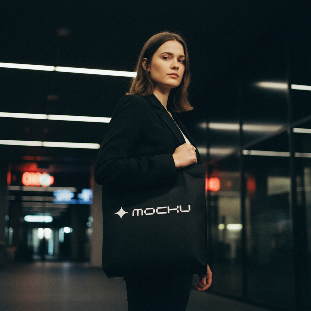 Tote Bag Dark Modern mockup