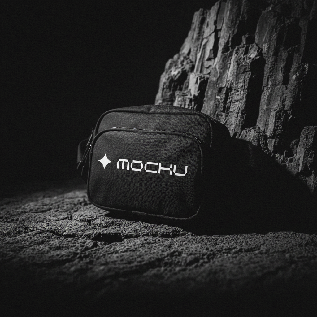 Small Waist Sport Bag Volcanic Basalt Contrast mockup