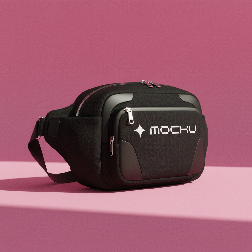 Small Waist Sport Bag Pink Studio mockup