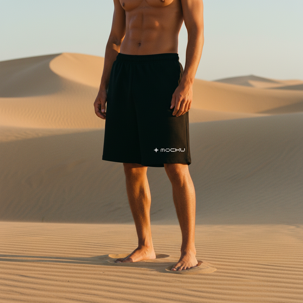 Shorts Desert Sunrise Landscape mockup