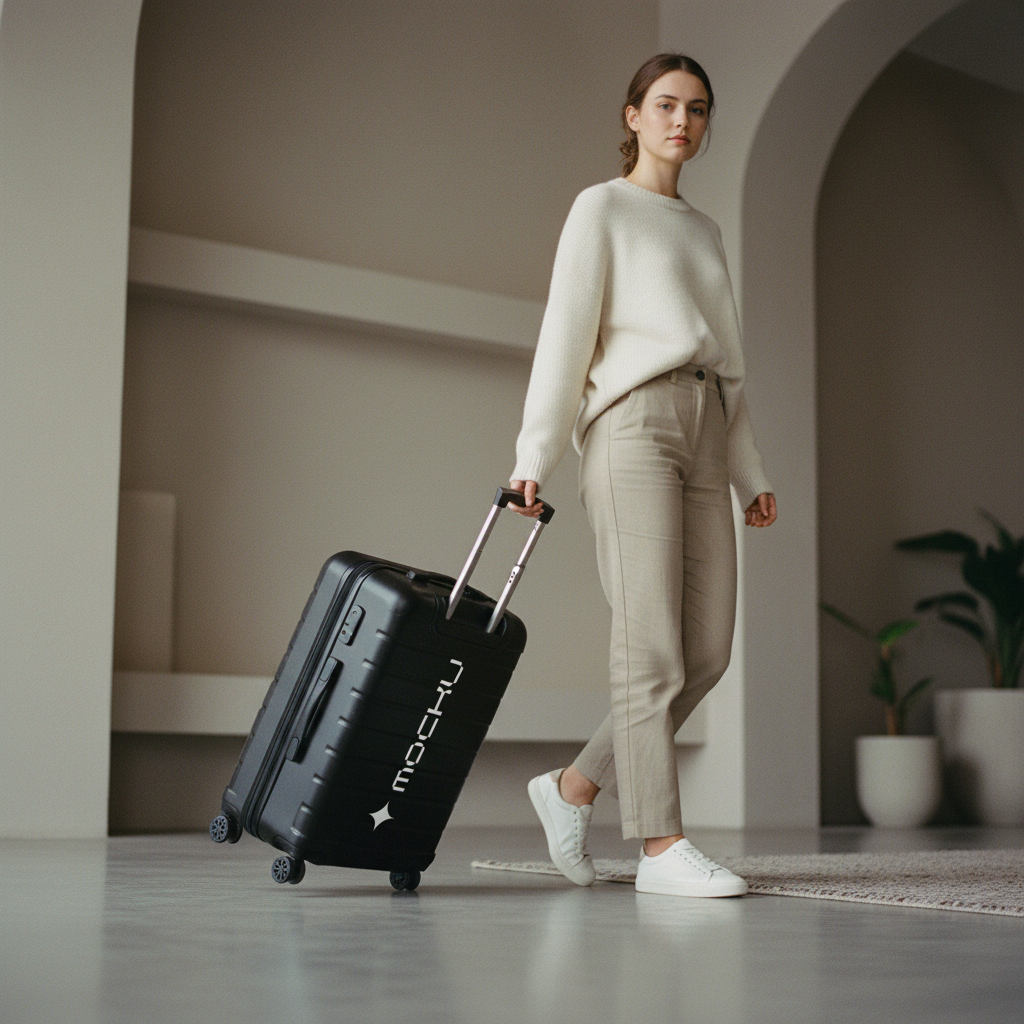 Rolling Travel Suitcase Creative mockup