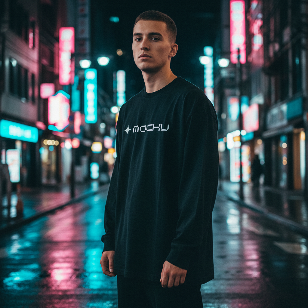 Long Sleeve Neon Tokyo After Dark mockup