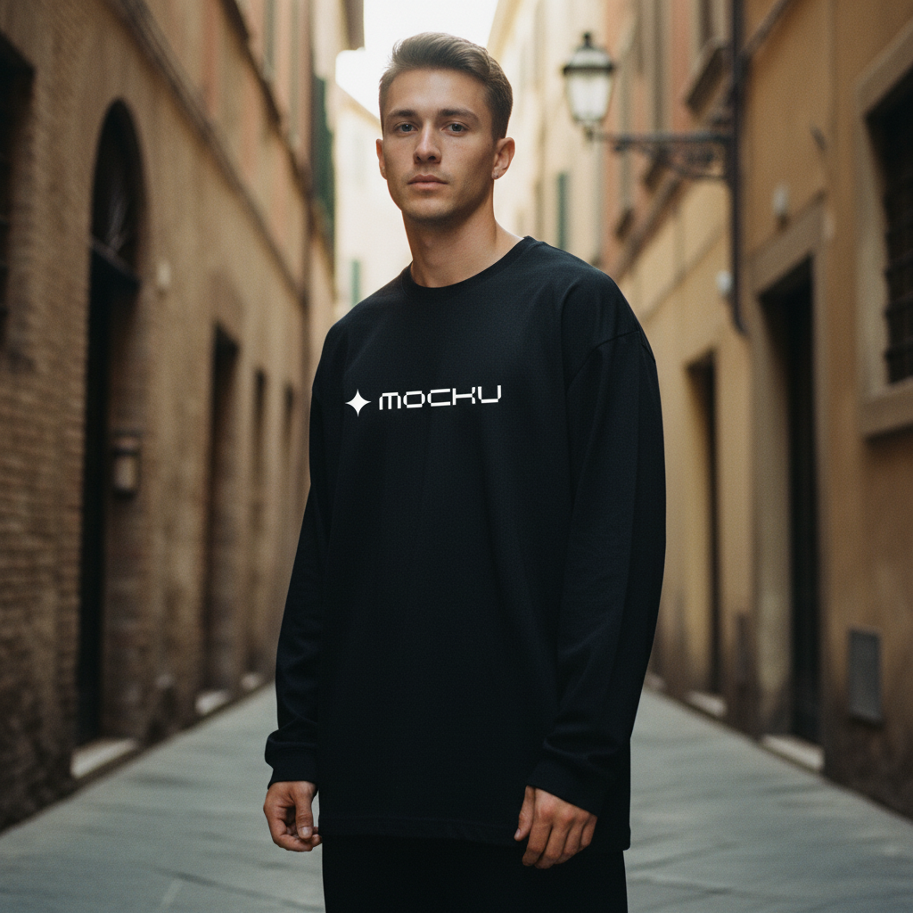 Long Sleeve Italian Old Town Morning mockup