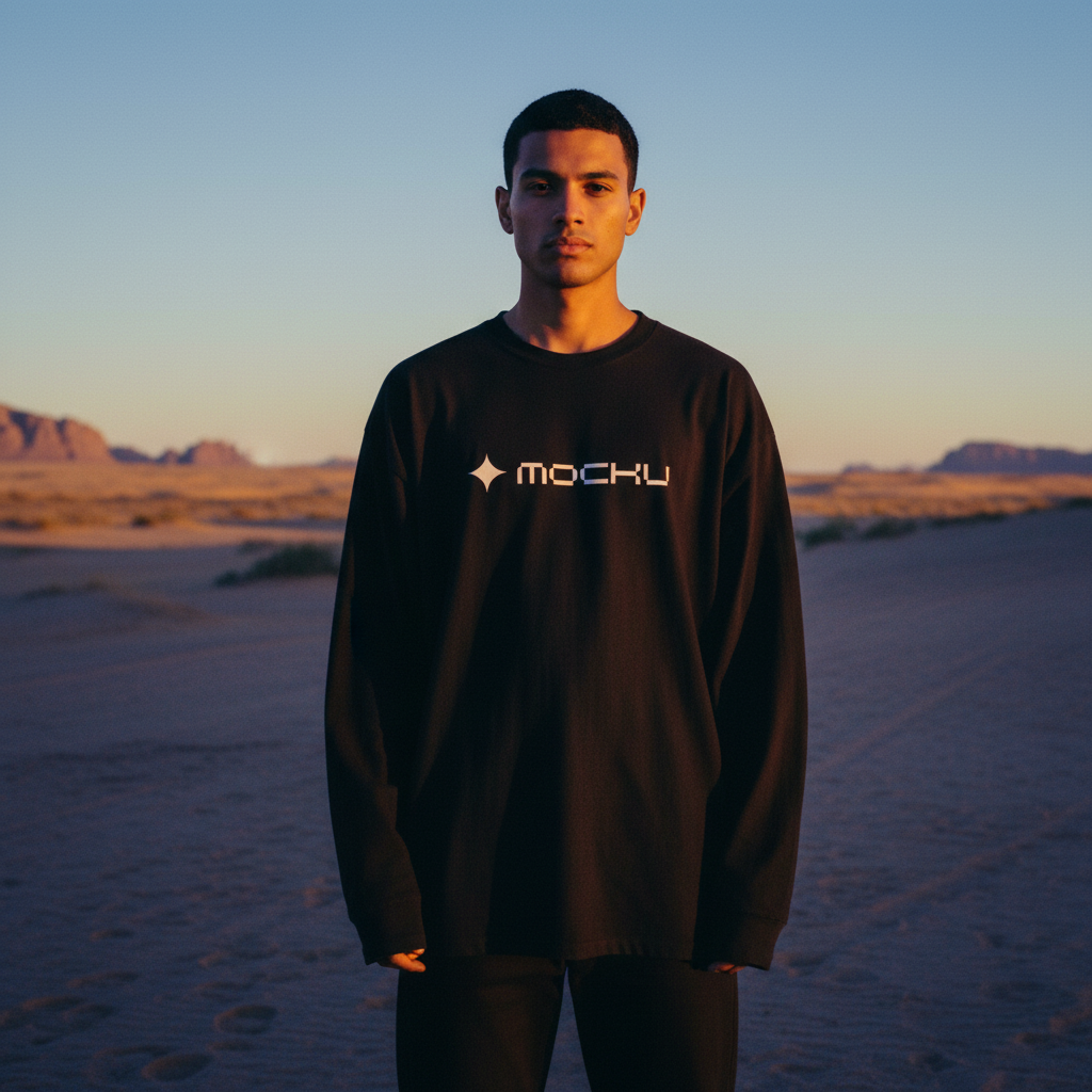 Long Sleeve Desert Highway Dusk mockup