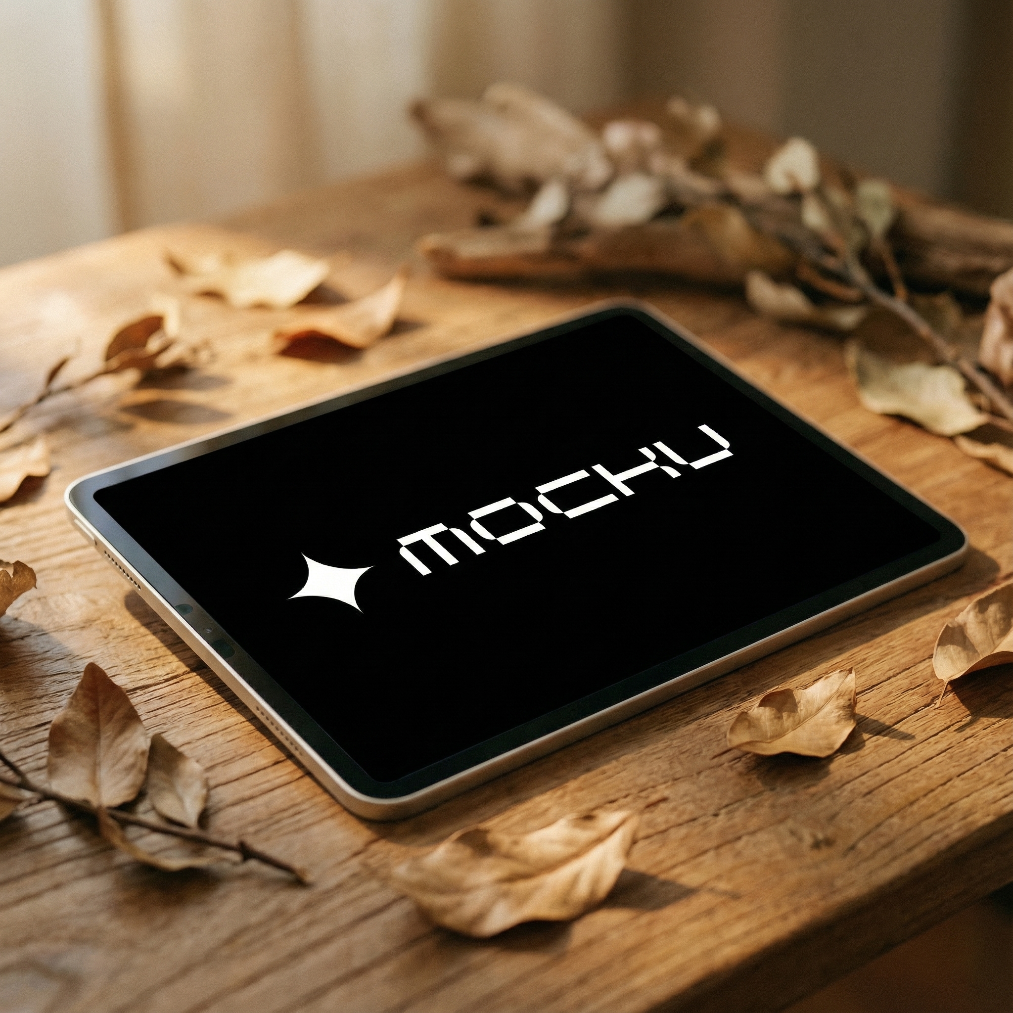 iPad Pro Warm Botanical Editorial mockup