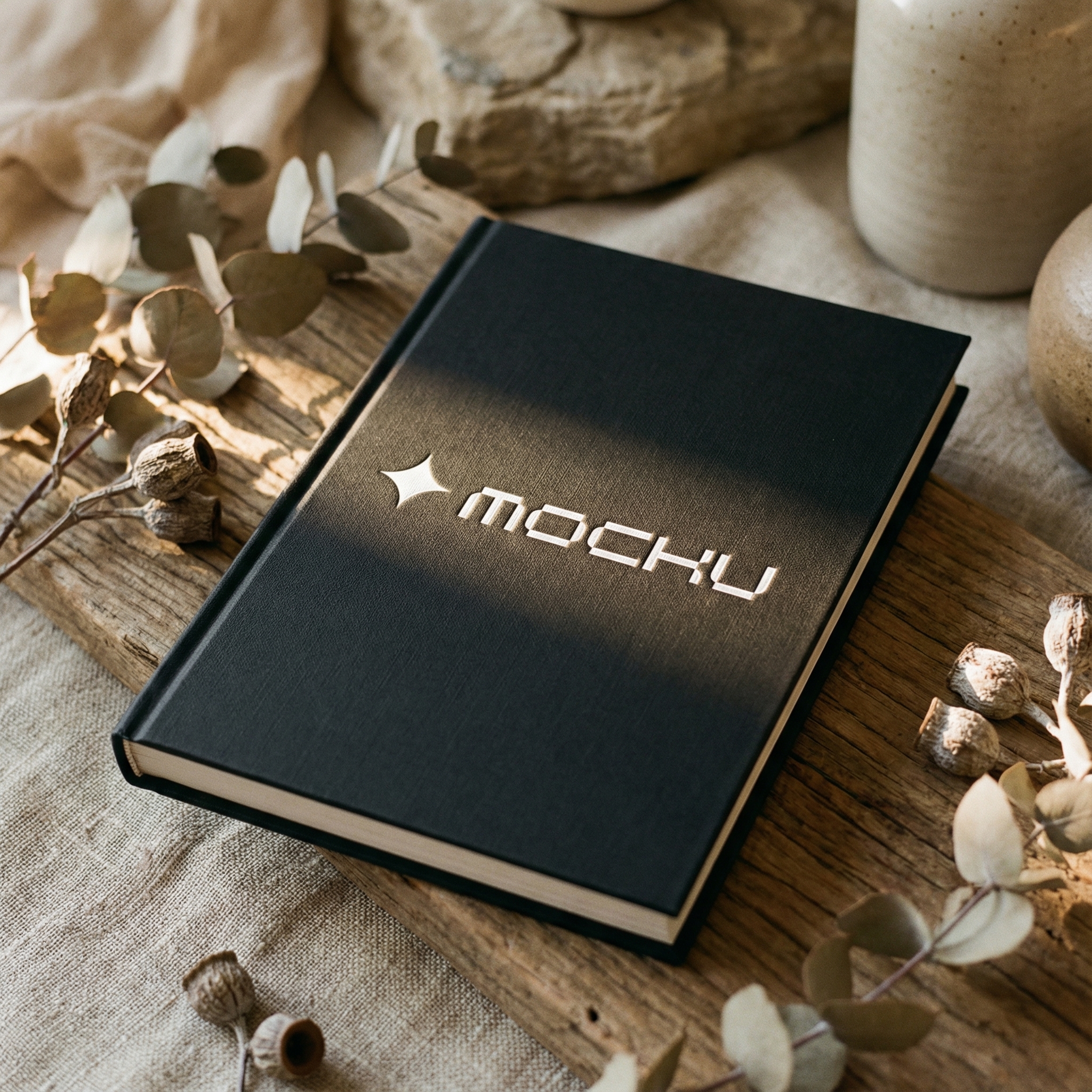 Book Cover Warm Botanical Editorial mockup