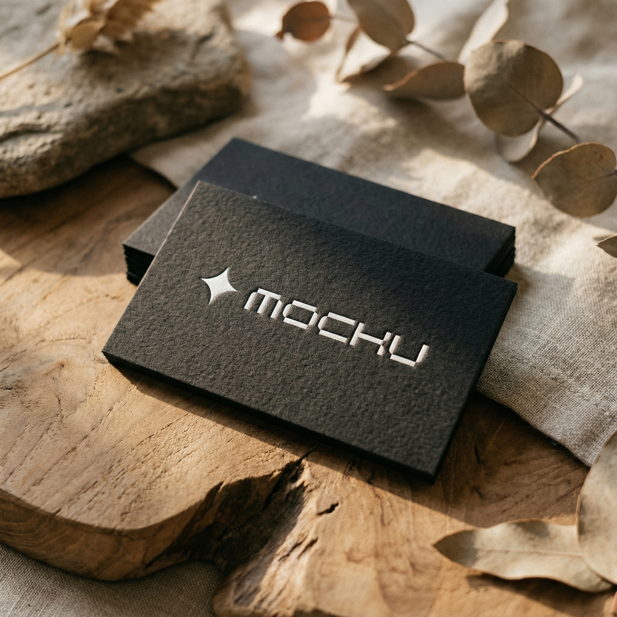 Business Card Warm Botanical Editorial mockup