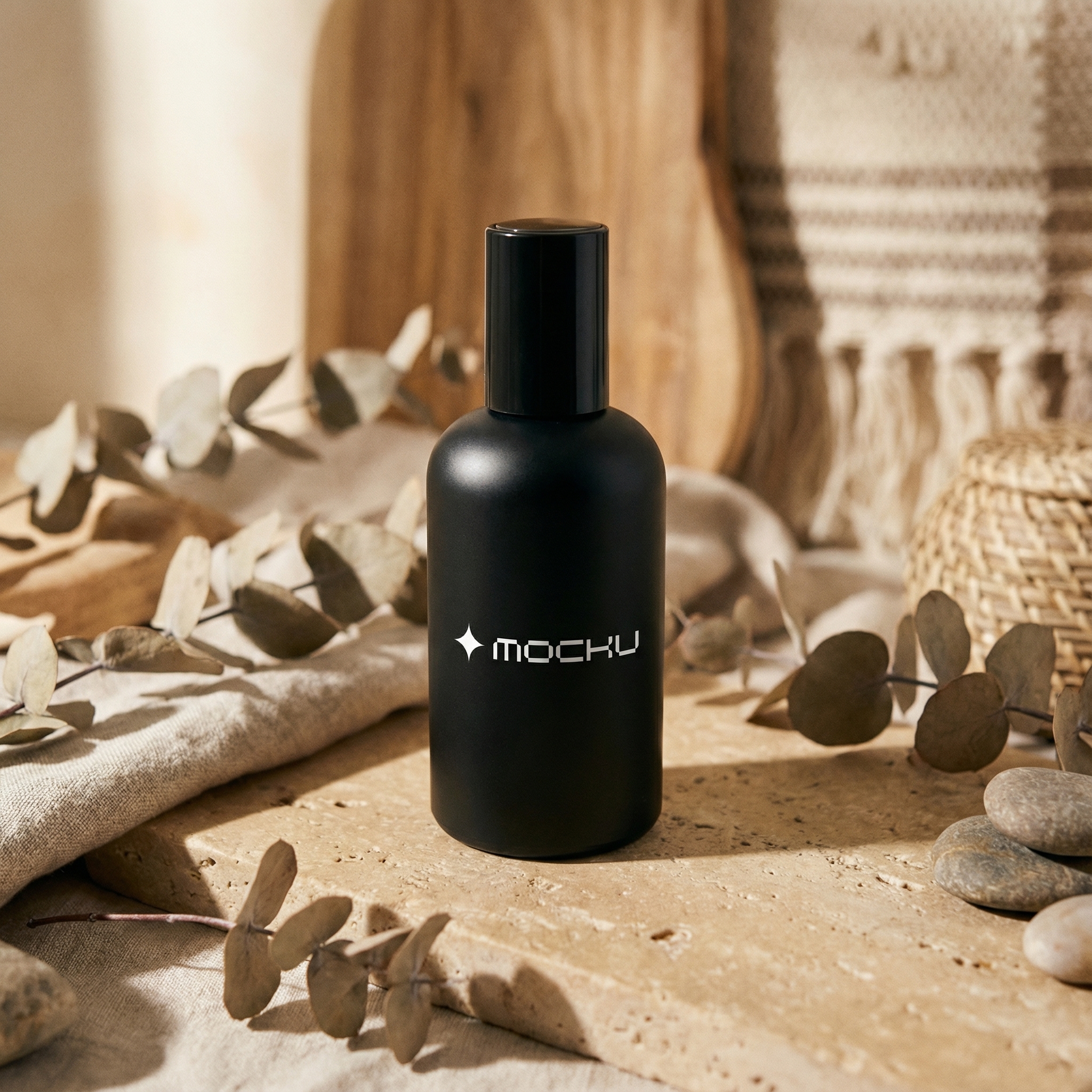 Cosmetic Bottle Minimal White mockup