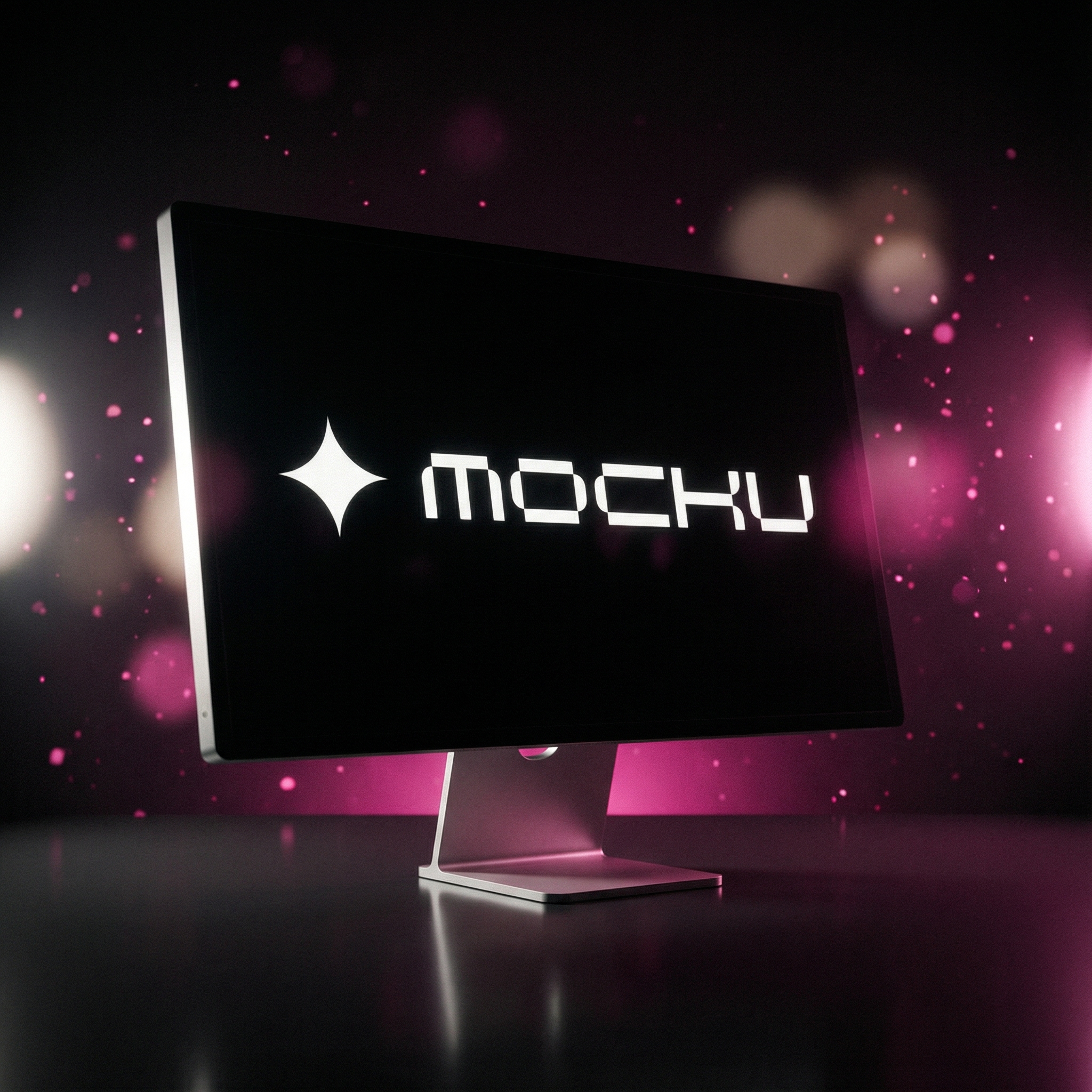 Apple Studio Display Midnight Pink Surreal mockup