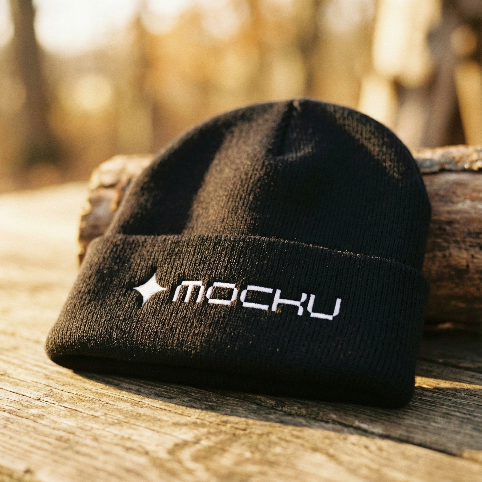 Beanie Golden Nostalgia Editorial mockup