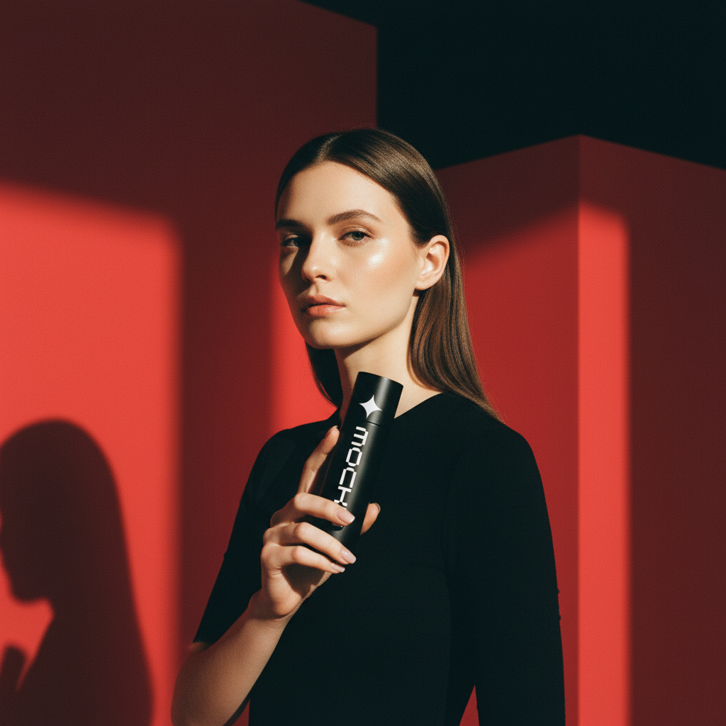 Cosmetic Bottle Minimal White mockup