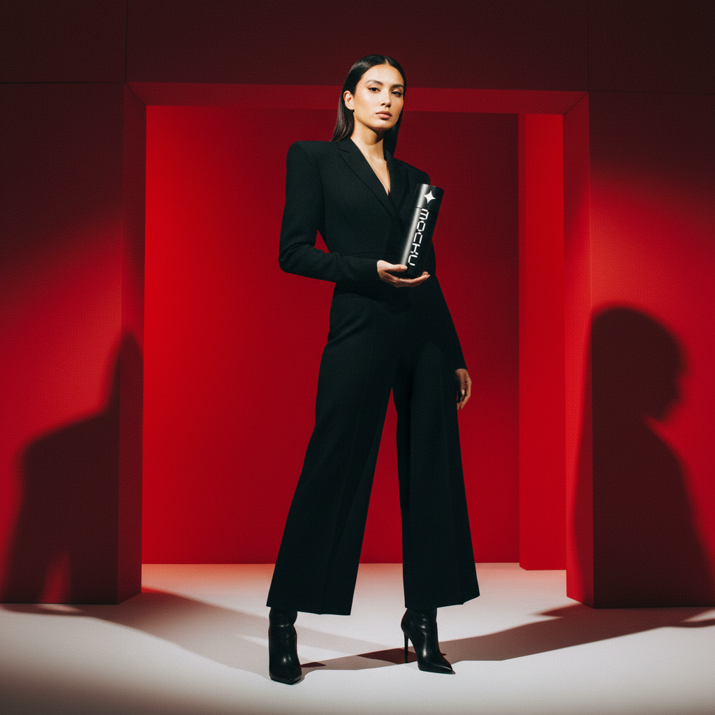 Cosmetic Bottle Minimal White mockup