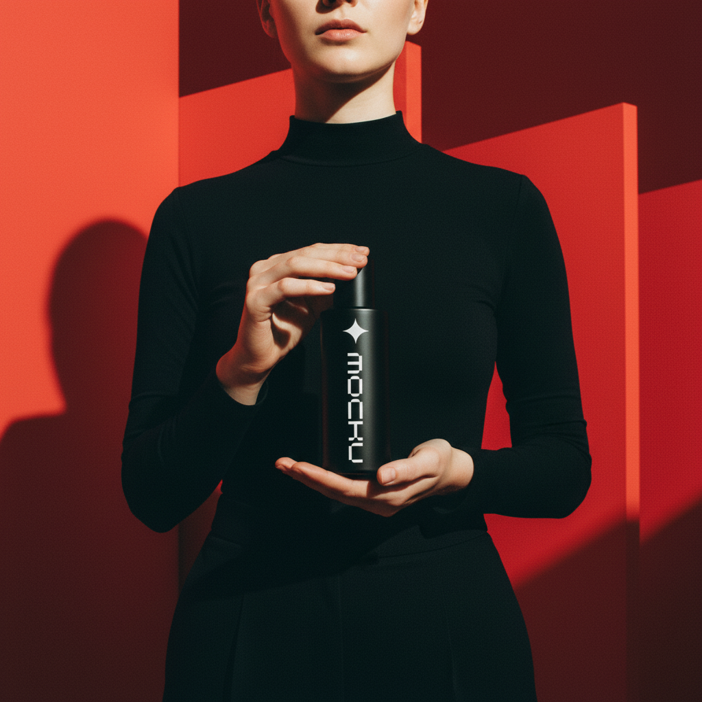 Cosmetic Bottle Minimal White mockup