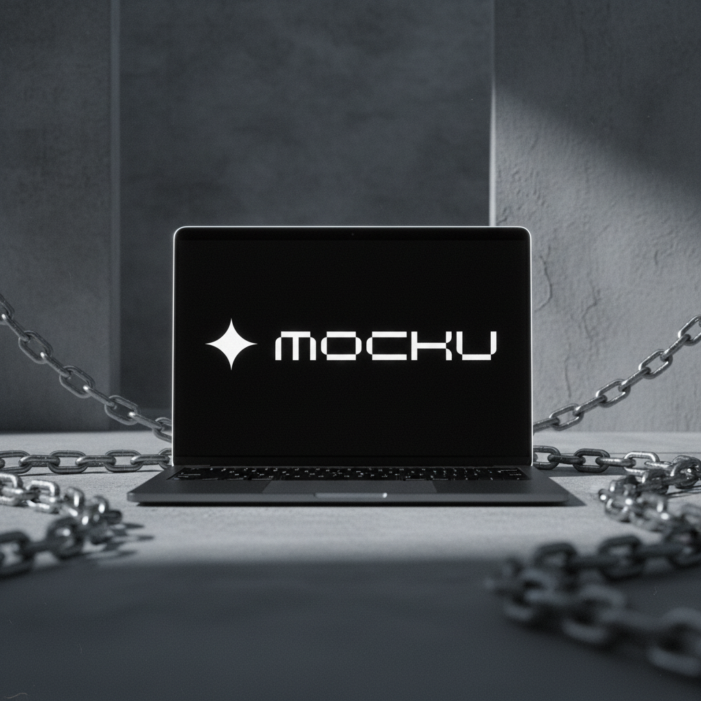 MacBook Pro Concrete Chains Industrial mockup