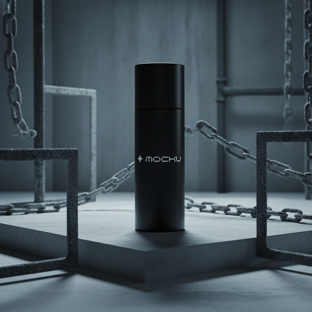 Cosmetic Bottle Minimal White mockup