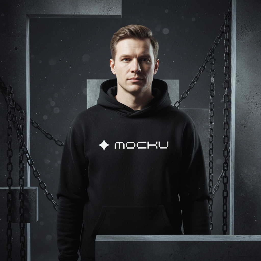 Hoodie Concrete Chains Industrial mockup